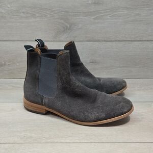 Shoe The Bear Company Men's Gray Suede Chelsea Boots High Top Shoes 41/8
